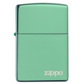 Zippo High Polish Green Logo 26585  + možnost gravírování