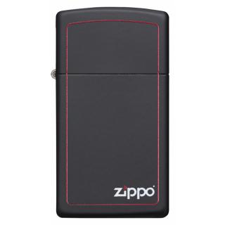 Zippo Slim Black Matte with Zippo & Border 26055