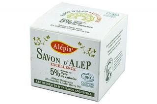 Excelentní  BIO aleppské mýdlo s 5 % vavřínového oleje 190 g