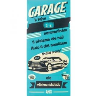 Čokoláda k narozeninám s čísly Garage