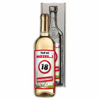 Dárkové víno - Vše nejlepší 18 Chardonnay 0,75