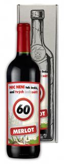 Dárkové víno - Vše nejlepší 60 Merlot 0,75