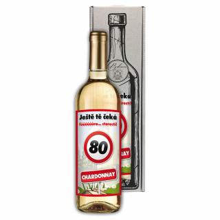 Dárkové víno - Vše nejlepší 80 Chardonnay 0,75