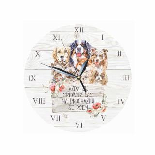 Dekorační hodiny pro milovníky psů