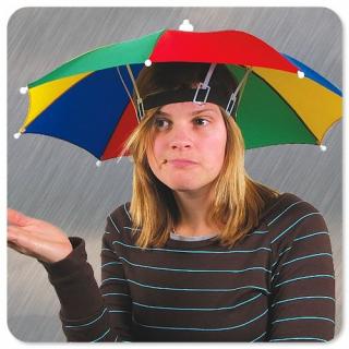 Deštník na hlavu barevný