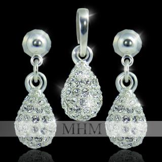Souprava šperků Kapka M4 Crystal včetně řetízku