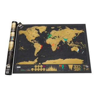 Stírací mapa světa Deluxe 82x59