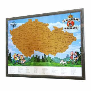 Stírací turistická mapa Česká republika