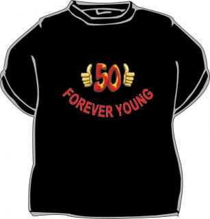 Tričko s potiskem Forever Young 50