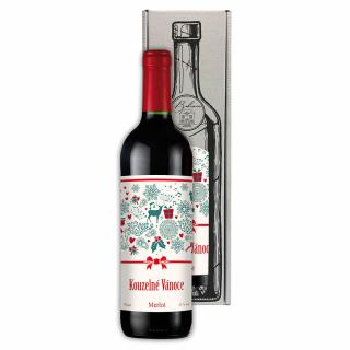 Vánoční víno Kouzelné vánoce, Merlot 0,75