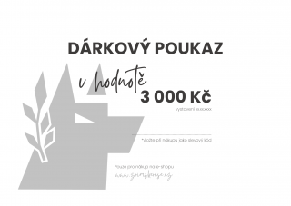 Dárkový poukaz (elektronický) Hodnota: 3000