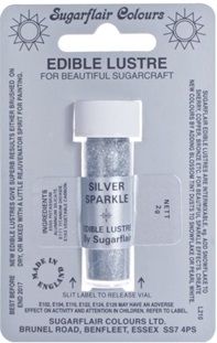Jedlá prachová barva Sugarflair Silver Sparkle