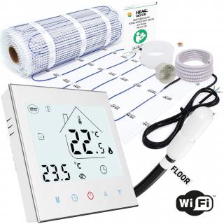 Sada pro instalaci topné rohože 1.5m2 HEAT DECOR HD-mat150/1.5 s termostatem T1000 WiFi, bílý