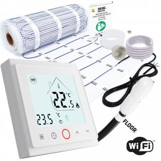 Sada pro instalaci topné rohože 1.5m2 HEAT DECOR HD-mat150/1.5 s termostatem T500 WiFi, bílý