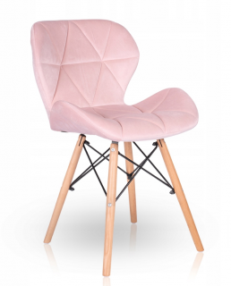 Jídelní židle SKY růžové 4 ks - skandinávský styl