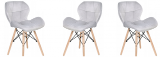 Jídelní židle SKY světle šedá - skandinávský styl