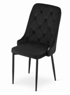 Sametová židle Dublin černá
