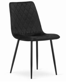 Sametová židle OTTAWA černá