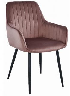 Sametová židle Talin růžová