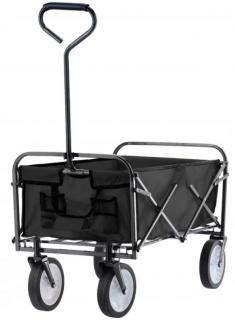 Skládací vozík černý 116x54x90 cm