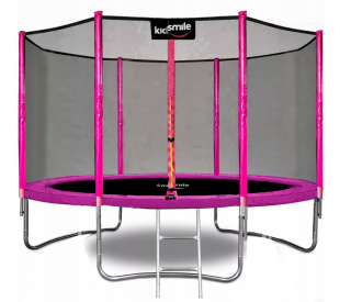 Trampolína s vnější síťkou 252 cm - RŮŽOVÁ