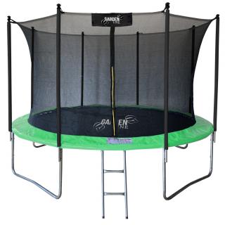 Trampolína s vnitřní síťkou 374 cm Gardenline - zelená