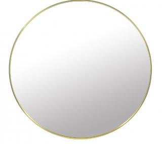 Zrcadlo 60 cm se zlatým rámem