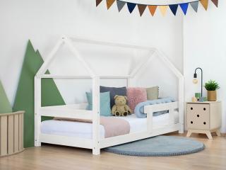 Dětská postel domeček TERY s bočnicí Barva: Bílá, Rozměr: 120 X 180 cm