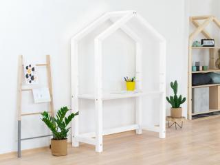 Dřevěný domečkový stůl STOLLY Barva hranolů: Bílá, Barva ploch: Bílá