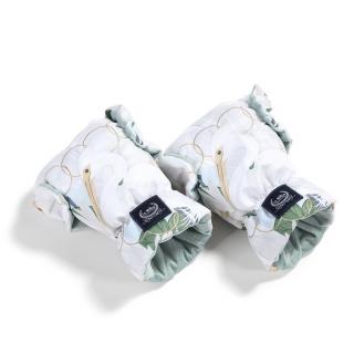 La Millou Univerzální rukavice na kočárek Aspen Winterproof Heron in a cream lotus & Smoke mint
