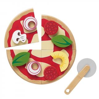 Le Toy Van Dětská dřevěná pizza s odnímatelnými surovinami