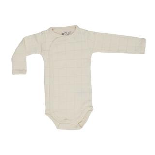 Lodger Dětské body Romper Solid Long Sleeves Ivory Velikost: 68