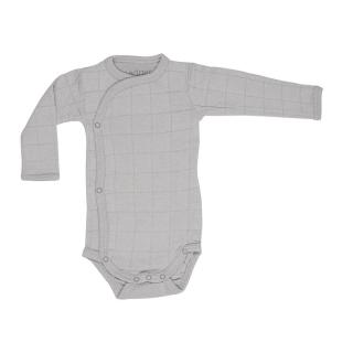 Lodger Dětské body Romper Solid Long Sleeves Mist Velikost: 68