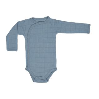 Lodger Dětské body Romper Solid Long Sleeves Ocean Velikost: 68