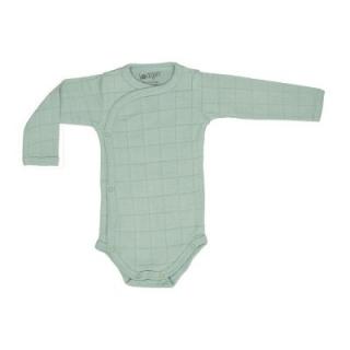 Lodger Dětské body Romper Solid Long Sleeves Silt Green Velikost: 62