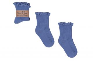 Mama's Feet Dětské ponožky Mono Baby Blue modré Velikost: 0-1 let