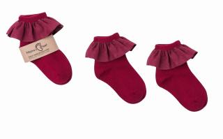 Mama's Feet Dětské ponožky s volánkem Spanish Barcelona červené Velikost: Pro maminku