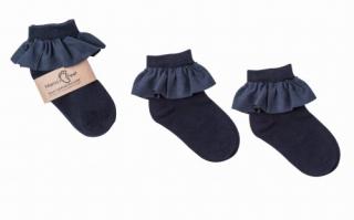 Mama's Feet Dětské ponožky s volánkem Spanish Saragossa černé Velikost: 4-6 let