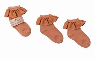 Mama's Feet Dětské ponožky s volánkem Spanish Seville oranžové Velikost: 4-6 let
