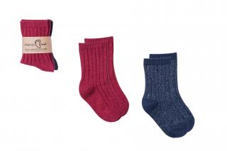 Mama's Feet Dětské ponožky Tinsels Scarlet červené/modré Velikost: 0-1 let