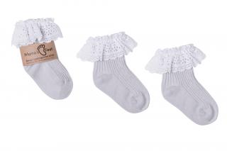 Mama's Feet Dětské ponožky Vintage Love Gray šedé Velikost: 0-6 měsíců