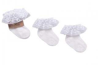 Mama's Feet Dětské ponožky Vintage Love White bílé Velikost: 0-1 let
