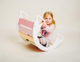 Montessori houpačka Sway Rainbow White Gelato Toddler in Family