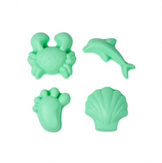 Scrunch Dětské silikonové bábovičky na písek Mint