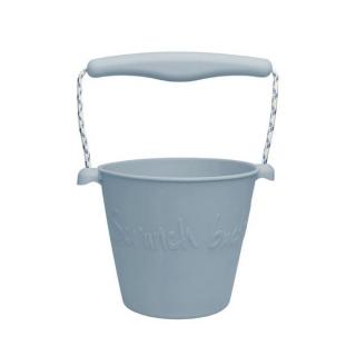 Scrunch Dětský silikonový kbelíček na písek Duck Egg Blue