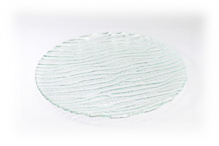 Kulaté skleněné talíře NATURE BARK Průměr: 35cm