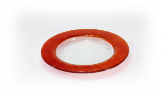 Kulaté talíře BAND - s červeným okrajem Průměr: 26cm