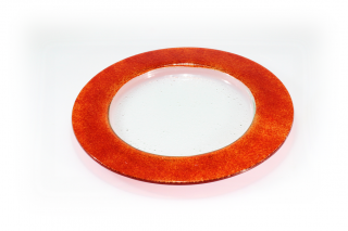 Kulaté talíře BAND - s červeným okrajem Průměr: 32cm