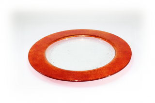 Kulaté talíře BAND - s červeným okrajem Průměr: 40cm