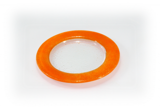 Kulaté talíře BAND - s oranžovým okrajem Průměr: 20cm